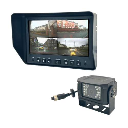 7" LCD Rear View Camera/ Monitor Kit with Audio, 7" Quad LCD, 700 TVL Camera & cable (60 ft)